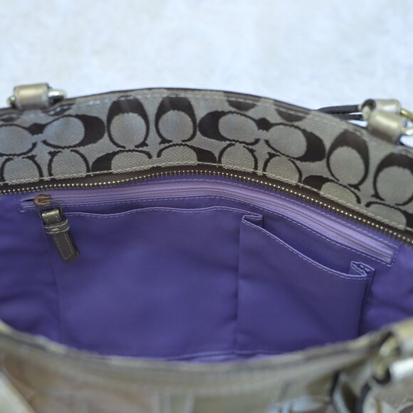 COACH Limited Edition Gold Patchwork Satchel Shoulder Bag E0873-12740 NWOT - Picture 4 of 4